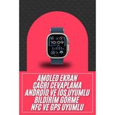 Hobilinka 49MM Akıllı Saat Amoled Ekranlı Kadın Erkek Kol Saati Plastik Kordon - 35 - 48 mm - 1 - Renkli