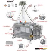 Holmer All In One ( Cibinlikli, Dönenceli, Alt Açma Ünüteli Oyun Parkı/park Yatak )