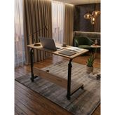 Homedora Royal Modern Yükseklik Ayarlı Çalışma Masası - (Tekerli) 80X40 - Ceviz