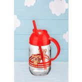HOMENIVA Tedy Bear Cup Pipetli Cam Bardak 370cc