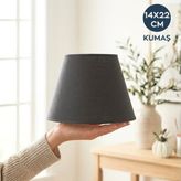 Homing 22 cm Kumaş Abajur Başlığı - Antrasit