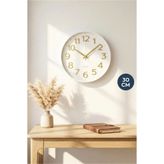 HOMİNG Quin Beyaz Modern Duvar Saati 30 cm