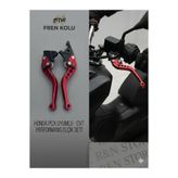 Honda PCX 125 / 150 2012-2024 Arası Tüm Kasalar ve 2025 Sonrası Standart (Kampana) Paket Uyumlu Katlanır Ayarlı Spor Fren Maneti Takımı (Sağ - Sol Ön Arka) KIRMIZI -R&N STORE