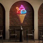 Honey Concept Cherry Strawberry Ice Cream Neon LED