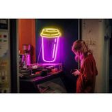 Honey Concept Kahve Karton Bardakta Güzel Neon LED