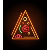 Honey Concept Vegan Pizza Dilimi Neon LED