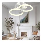 Honos 2li Krom 32 Watt Plafonyer Led Avize