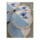 Hooly Home Mavi gelincik 6 Adet 15 cm Tatlı Tabağı
