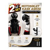 HopeWay Home Motosiklet Kask Askısı ve Mont Askılığı 2'li Set | Motosiklet Kask Tutucu | Motor Kask Askısı | Duvar Tipi | Scooter, Bisiklet ve Baret Askılığı | Anahtar Askılı | 2 Adet