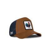 Horoz Logolu Camel-Lacivert Trucker Şapka