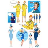 Hostes Sticker Set-1 12 Parça Telefon, Tablet, Defter, Laptop Sticker
