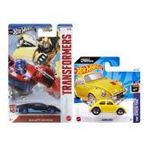 Hot Wheels 2 Araç Transformers Set - Bugatti Veyron & Bumblebee (1/64)