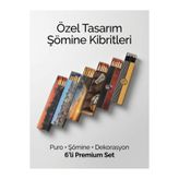 House 6’lı Özel Tasarım Puro Şömine Kibritleri Premium Set - Puro, Şömine ve Dekorasyon İçin