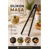 House Bird Silikon Maşa Mutfak Isıya Dayanıklı Kaymaz Uçlu Servis ve Pişirme Maşası - 1 ADET