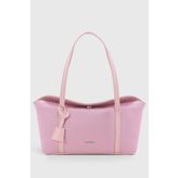 Housebags Kanvas Pembe Kapaklı Bowling Tote Omuz Çantası 270