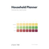 Household Planner: Undated Organizer for Meals, Chores, Bills and Budget