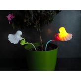 HOUSETREND Dekoratif sevimli Biblo Modern Plastik 2'li Hayalet Saksı Dekoru, 10x11 cm, Beyaz ve Turuncu, Pil ile Kullanım, Ev Dekorasyonu boo-tanical goost botanik