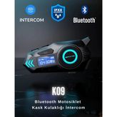 Howear K09 Intercom Bluetooth Motosiklet Kask Kulaklığı Intercom Kulaklık - Siyah