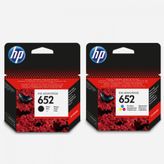 HP 652 Siyah ve Renkli 2'li Set Kartuş