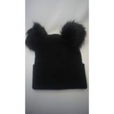 HPCOLLECTİON Siyah Çift Ponponlu Bere