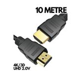 HQ SPEED HqSpeed 10 Metre 4K Ultra HD 3D HDMI Kablo – Ethernet Destekli Altın Uçlu Yüksek Hızlı TV PC Projeksiyon Uzun Mesafe