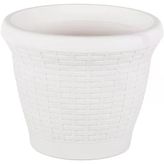 Hs01 Hasır Saksı Tabaklı 20,9Cm, 3.3 Litre Beyaz