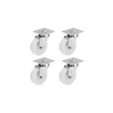 Hts 341 Polyamid Makaralı Tablalı Mobilya Tekerleği 75x25mm 4'lü Set