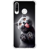 Huawei P30 Lite Uyumlu Kedi 2 Baskılı Şeffaf Köşe Korumalı Antişok Kılıf