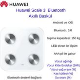 Huawei Scale 3 Bluetooth Akıllı Baskül + Dijital Mutfak Tartısı Hediye