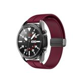 Huawei Watch GT5 46 mm GT5 Pro ile Uyumlu Kayış Magnet Tokalı 22 mm Silikon Spor Kordon Mürdüm