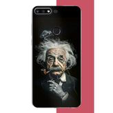 Huawei Y7 2018 - Honor 7C Uyumlu Einstein Baskılı Silikon Kılıf