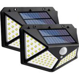 Hubstein 2 Adet 100 Led Solar 3 Mod Hareket Sensörlü Duvar Bahçe Lambası