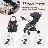 Huggy Easy Go Kabin Boy Otomatik Katlanır Bebek Arabası - Siyah