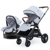 Huggy Mate 5 İn 1 Çift Yönlü Travel Bebek Arabası gri