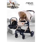 Huggy Revo 5 in 1 Çift Yönlü Travel Sistem Bebek Arabası Latte