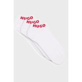 Hugo Logolu Streç Pamuklu 3 Pack Çorap Erkek Çorap 50516405 100 - Beyaz - Kırmızı - 43 - 46