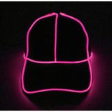 HULA Işıklı Snapback Şapka, LED Snapback Şapka LED Beyzbol Şapkası Erkek ve Kız Çocukları için LED Parti Şapkası (Pembe)