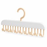 HUMAS Çok Kancalı Dolap İçi Askı Organizeri, Kemer Kravat Eşarp ve Aksesuar Düzenleyici, Yer Tasarruflu Çok Amaçlı Askılık