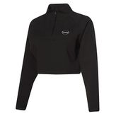 Hummel Tech Kadın Siyah Bisiklet Yaka Sweatshirt