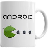 Humuts Androıd Pac-Man Beyaz Kupa