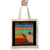 Humuts Best Siamese Cat Dad Ever Kedi Bez Çanta