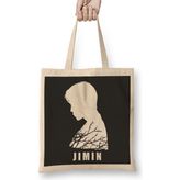 Humuts Bts Chim Chim Side Silhouette White And Branches Bts Army Kpop Bez Çanta