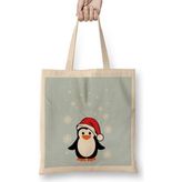 Humuts Christmas Penguin Cute Santa Hat Bez Çanta