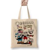 Humuts Cuphead One Açık Bej Uzun Saplı Bez Çanta