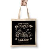 Humuts Custom Motorcycle Native American Dark Iron Bez Çanta