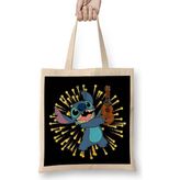Humuts Happy Stitch 01 Açık Bej Uzun Saplı Bez Çanta