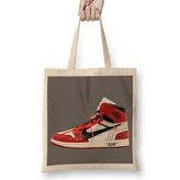Humuts Nike Jordan 1 Off White Stencil Bez Uzun Saplı Açık Bej Rengi Çanta