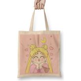 Humuts Sailor Moon Heart Bez Uzun Saplı Açık Bej Rengi Çanta