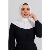 Hürrem Bone 2101-40 Krem Sandy Arkadan Çıtçıtlı Geçmeli Eşarp