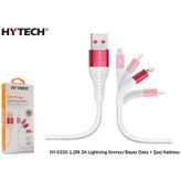 Hytech HY-X330 1.2 m 3A Lightning Kırmızı-Beyaz Data Kablosu